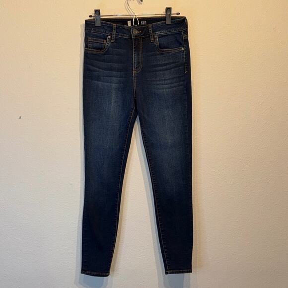 Kut from the Kloth jeans Donna high rise ankle skinny blue denim stretch Sz 4 - Picture 2 of 11